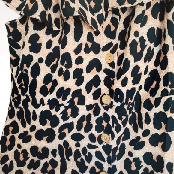 COPY - Animal print off the shoulder dress  Size M - Picture 3 of 4